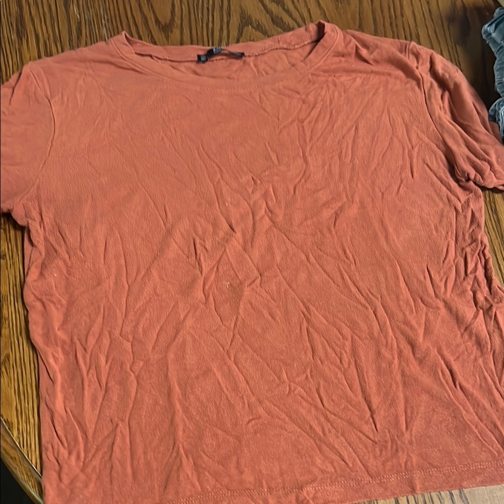 Zara Burnt Orange Short Sleeve T-Shirt